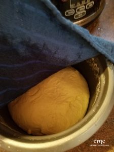 Semolina sourdough rising under a moist towel. © cmurraycook.com
