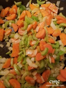 Mirepoix all sweated and ready to go. © cmurraycook.com