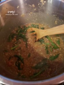 finished dal palak. © cmurraycook.com